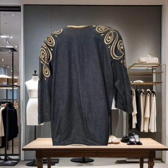 Vintage Roni Blanshay Montreal Luxury Denim Jacket - Picture 3 of 4